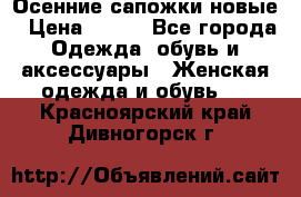 Осенние сапожки новые › Цена ­ 600 - Все города Одежда, обувь и аксессуары » Женская одежда и обувь   . Красноярский край,Дивногорск г.